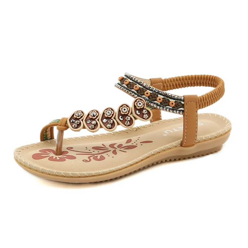 SIKETU | Bohemian Beaded Vintage Slingback Flip Flop