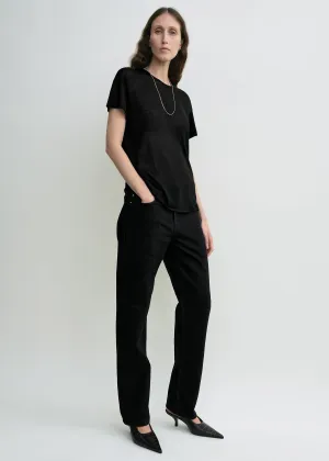 Silk tee black