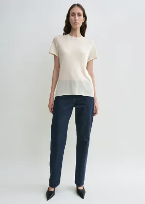 Silk tee ecru