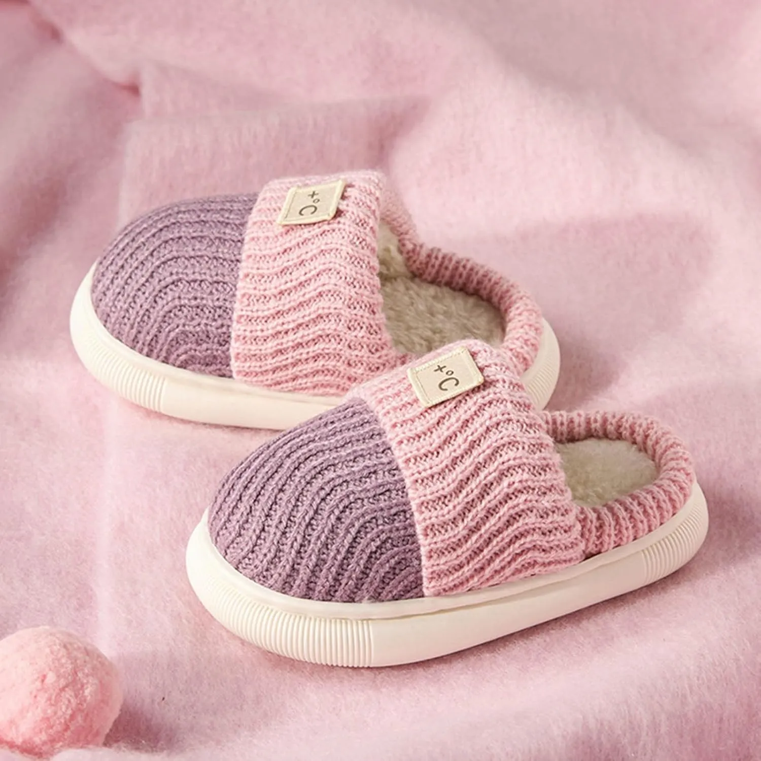 Simple Slipper Girls Boys House Slippers Non Slip Bedroom Slippers Winter Warm Indoor Kids Novelty Slippers