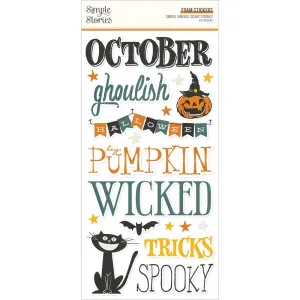 Simple Stories Simple Vintage Scary Stories Stickers Foam