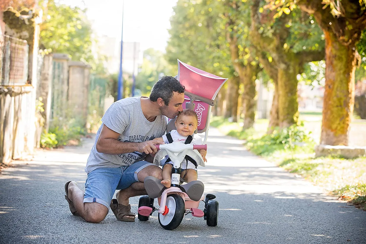 Smoby - Baby Balade Plus Tricycle Rosa