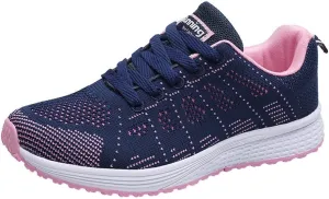 Sneakers for Women Casual Mesh Breathable Lace Up Walking Womens Running Shoes Mesh Shoes Dressy Casual Wedge Sneakers Platform Tennis Shoe Cross Trainer Shoe