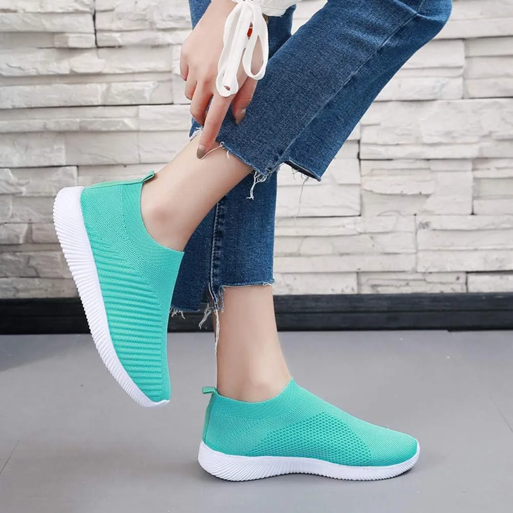 Sneakers for Women Walking Shoes Non Slip Lightweight Slip On Shoes Women Casual Shoes Dressy Casual White Platform Sneakers Slip On Tennis Shoe White Loafers