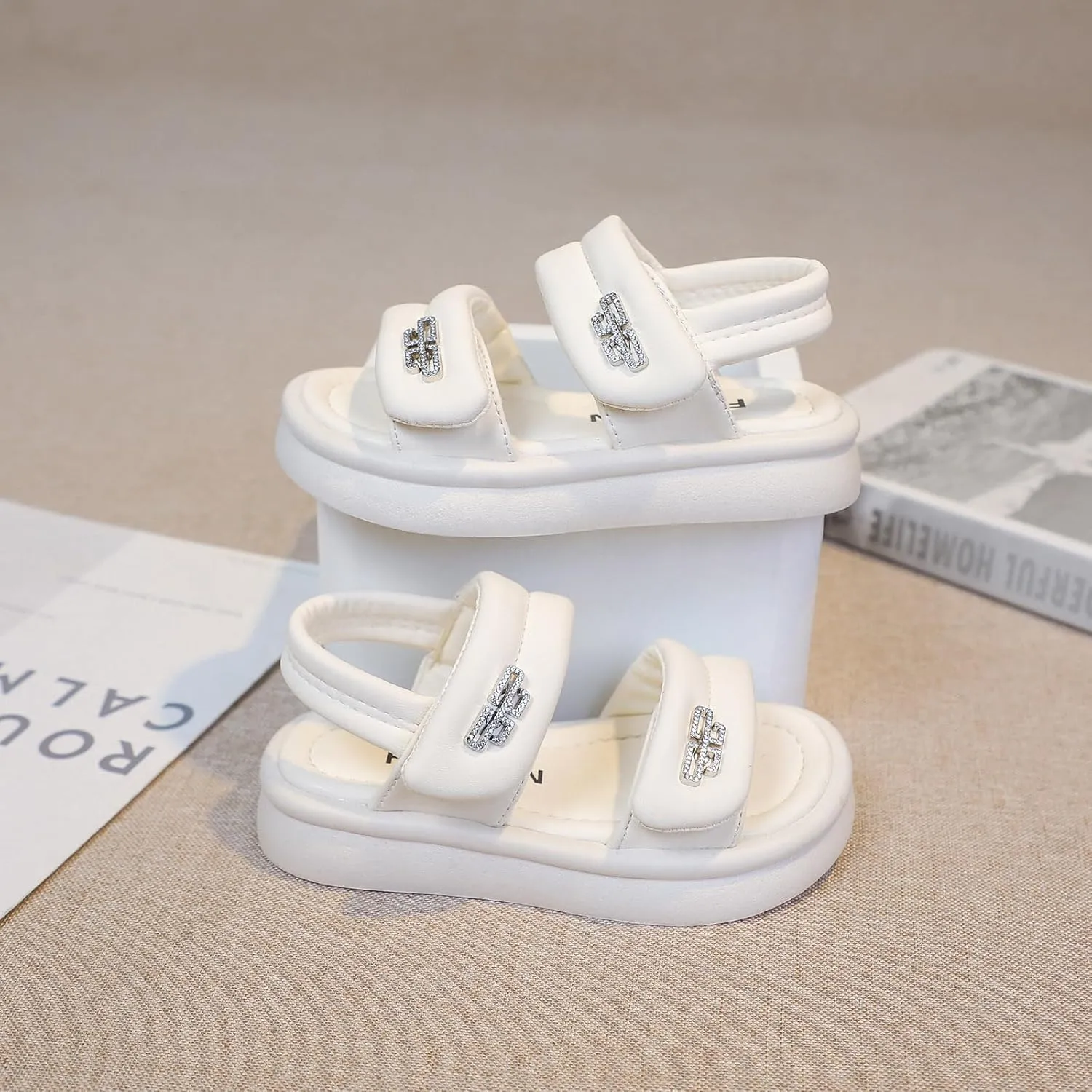 Soft Rubber Princess Flat Shoes Comfortable Sandals For Girls In Summer With Soft Sole And Durable Properties Flower Girl Shoes