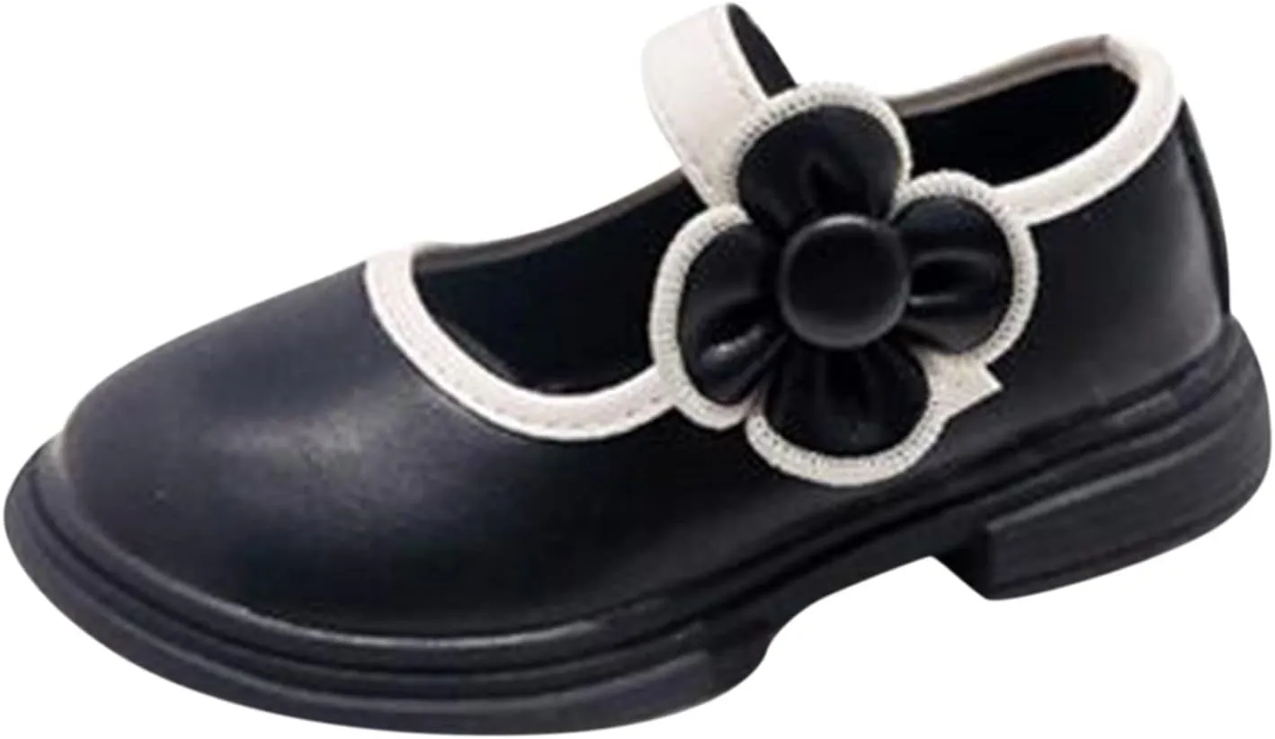 Spring and Summer Girls Casual Kids Casual Leather Princess Shoes Buckle Dress Shoes Shoe for Toddlers Girls