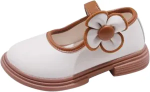 Spring and Summer Girls Casual Kids Casual Leather Princess Shoes Buckle Dress Shoes Shoe for Toddlers Girls