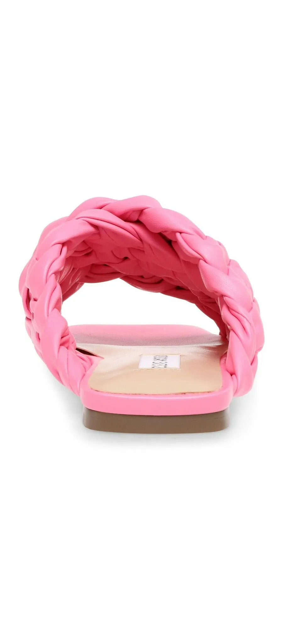 Steve Madden Marina Pink Slip On Mules Squared Open Toe Flat Slides Sandals