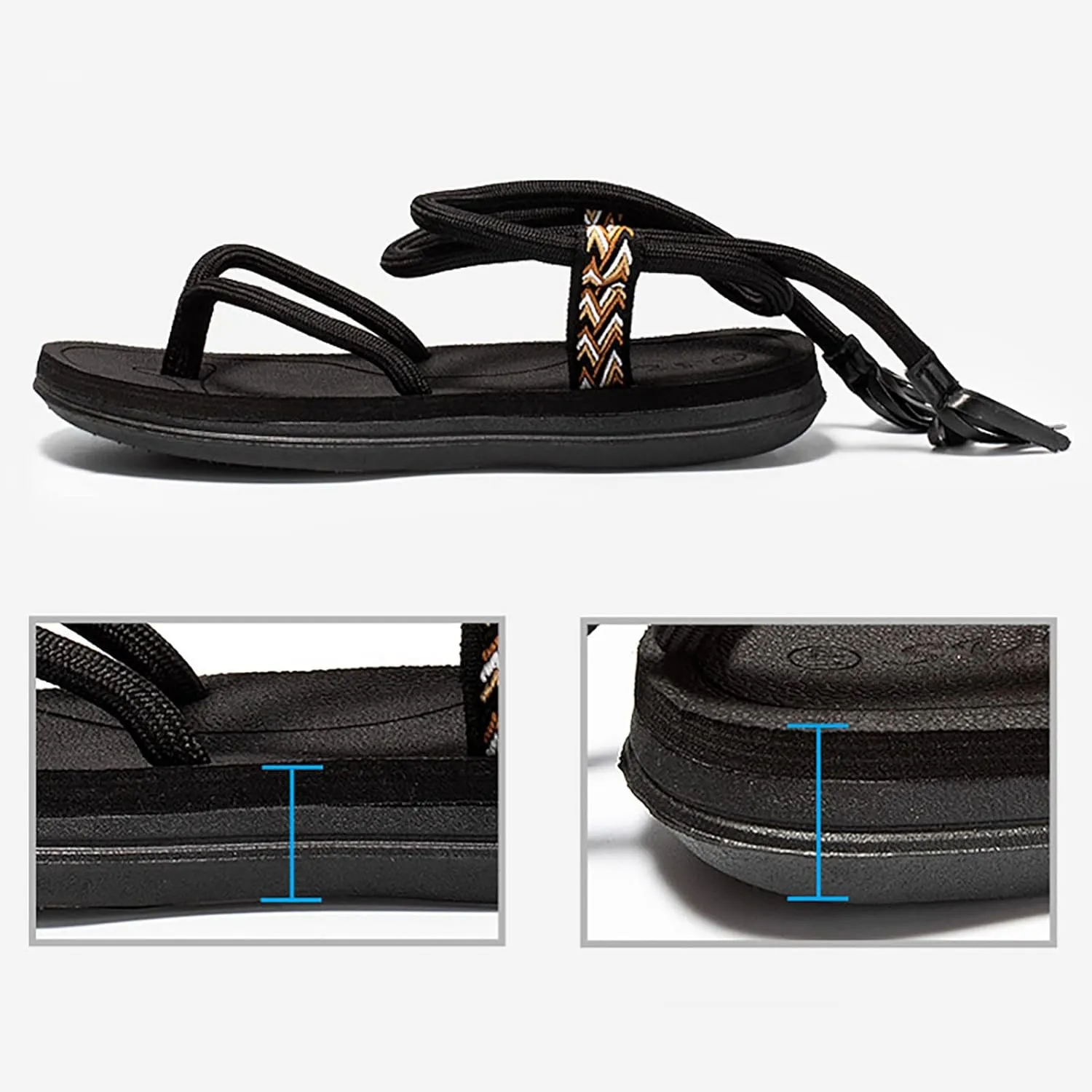 Summer Couple Men's Fashion Outerwear Rope Printed Herringbone Strap Sandal Mens Sandals Size 8 Closed Toe Men's Sport Boots
