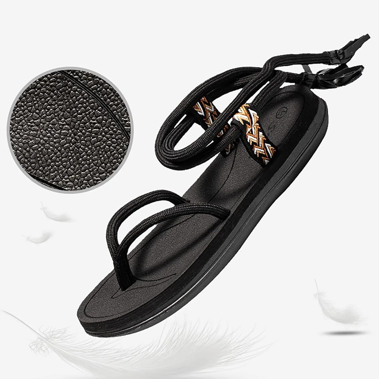 Summer Couple Men's Fashion Outerwear Rope Printed Herringbone Strap Sandal Mens Sandals Size 8 Closed Toe Men's Sport Boots