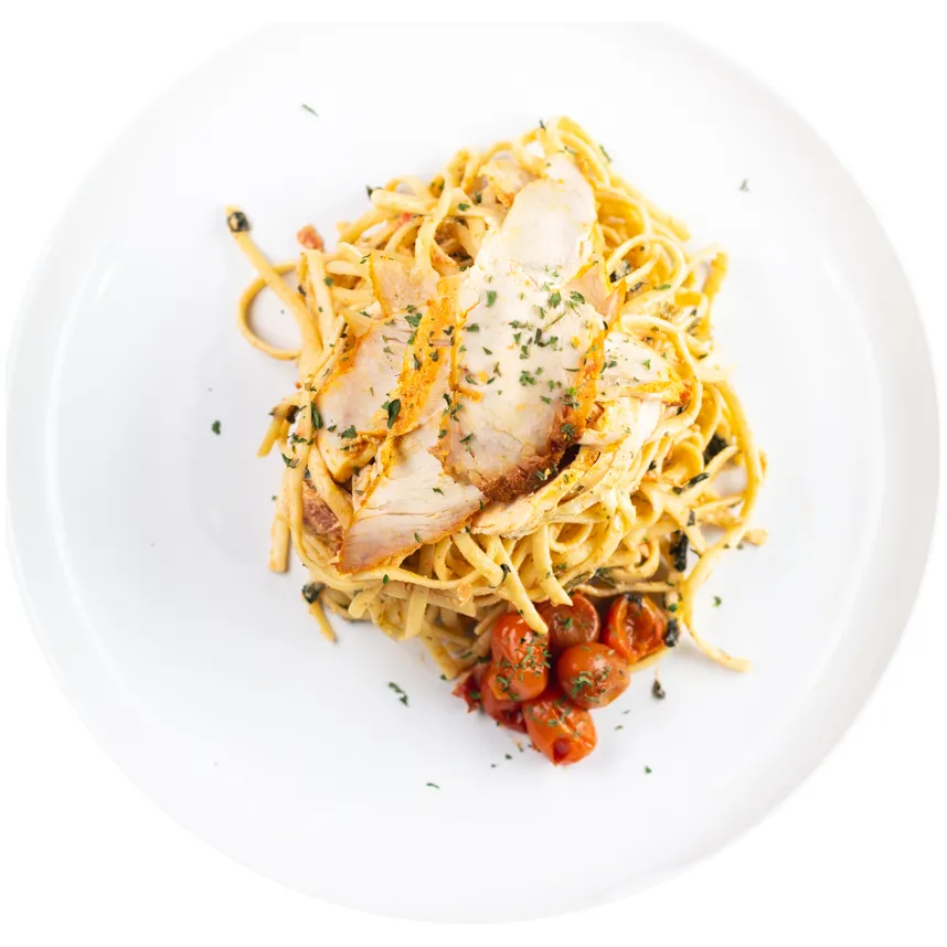 Sundried Tomato and Basil Pesto Chicken Linguine
