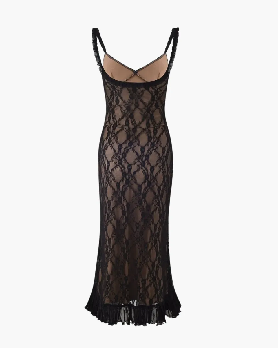 Sylphéa – Sweetheart neckline – Lace midi dress