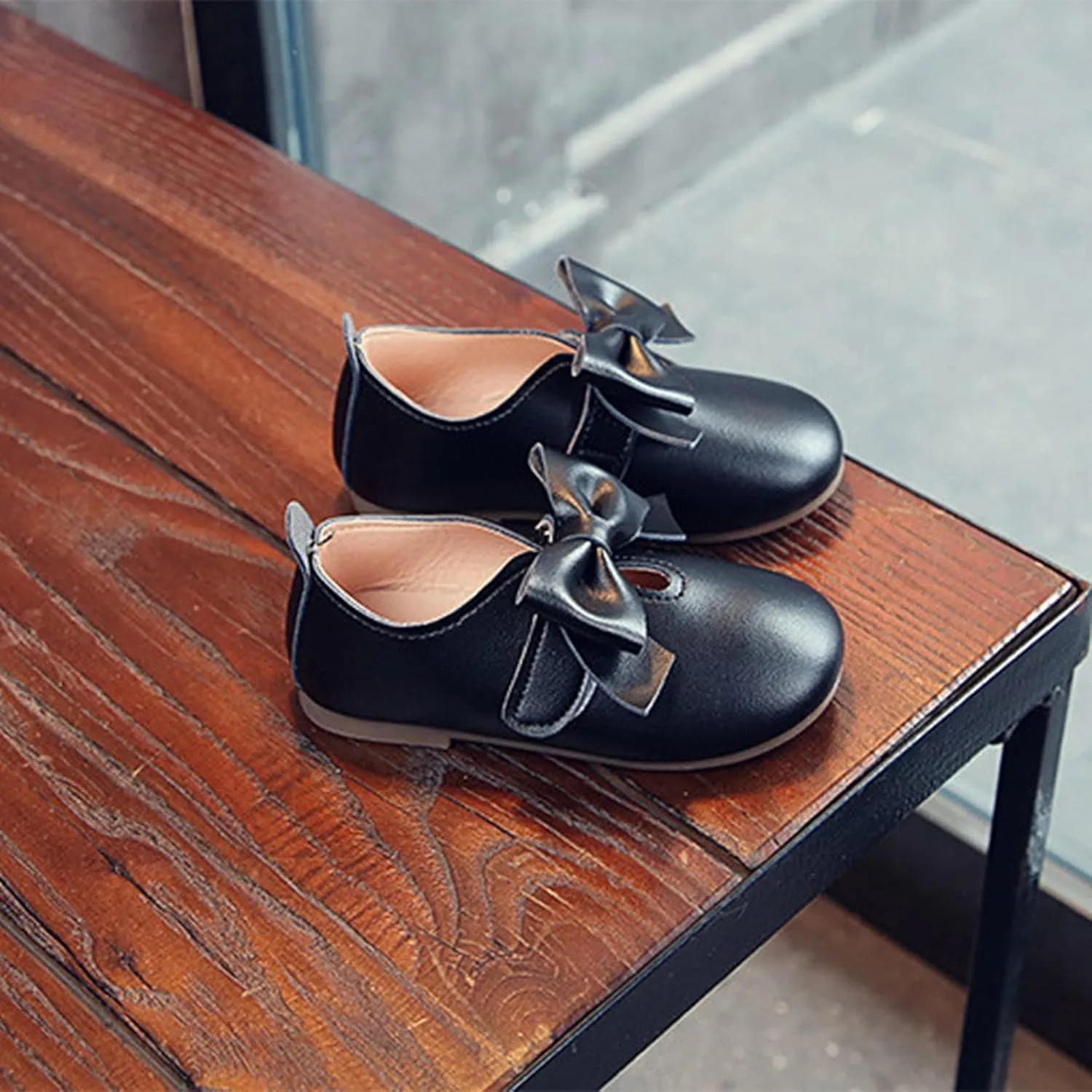 Tall Boots for Girls Fashion Autumn Girls Casual Shoes Flat Light Hook Loop Solid Color Bow Simple Riding Boots Girl