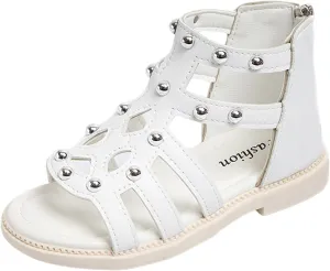 Toddler Girls Flat High Top Sandals Open Toe Rubber Soft Sole Non Slip Outdoor Casual Roman Shoes Sandals Girls