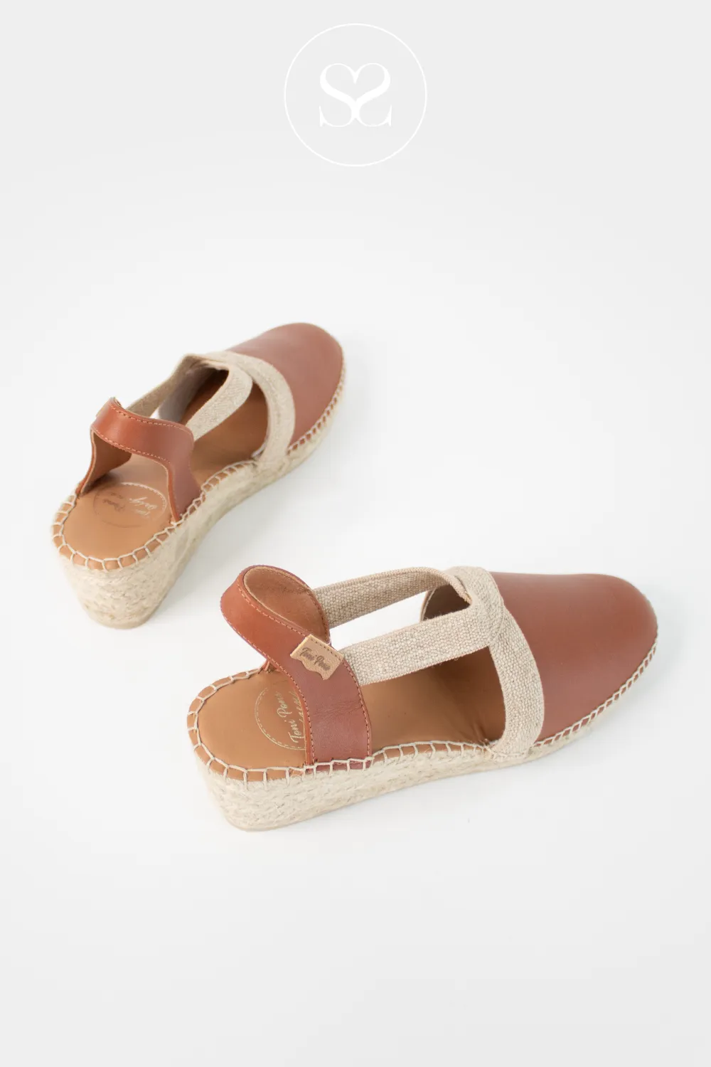 TONI PONS TOSSA TAN ESPADRILLE WEDGE SHOE