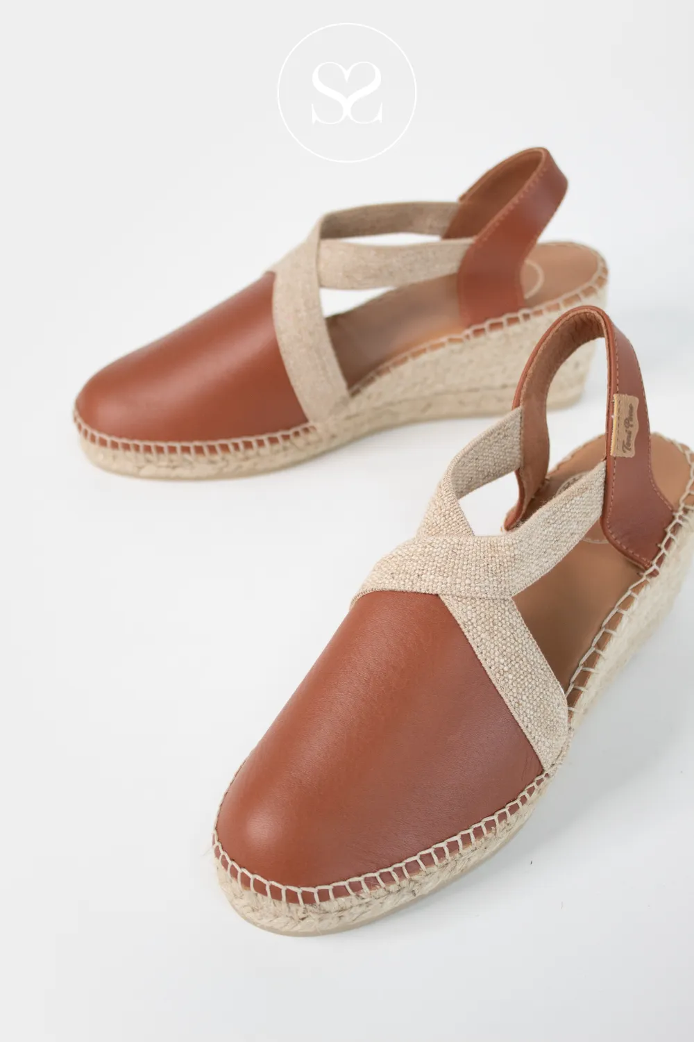 TONI PONS TOSSA TAN ESPADRILLE WEDGE SHOE