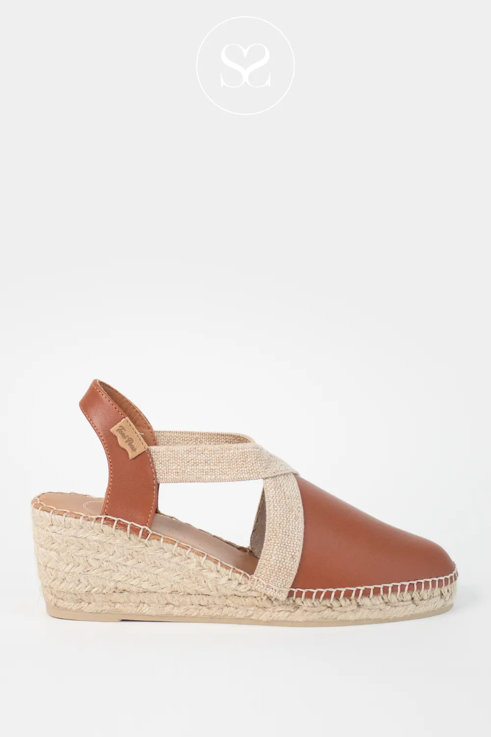 TONI PONS TOSSA TAN ESPADRILLE WEDGE SHOE