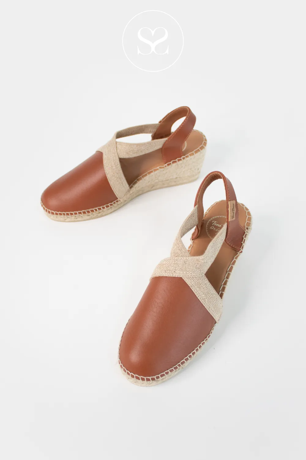 TONI PONS TOSSA TAN ESPADRILLE WEDGE SHOE