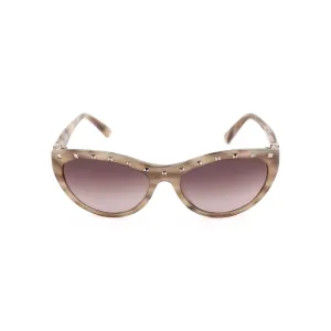 Valentino Beige Tortoise Rockstud Sunglasses