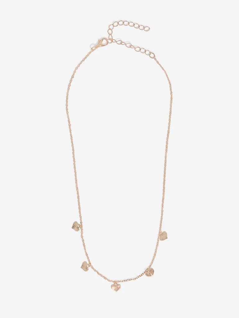 Westside Accessories Gold Heart Charm Necklace