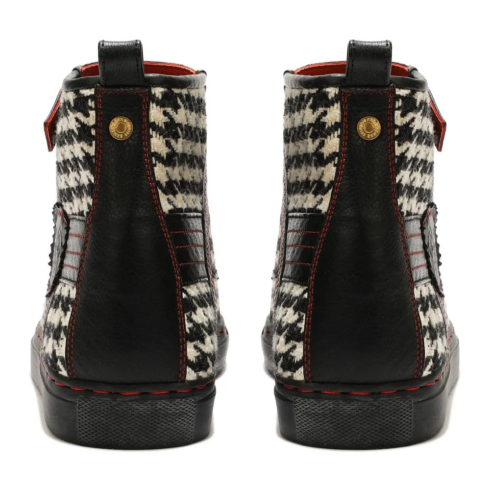 White Classic Houndstooth High_Tops Men (discontinued)