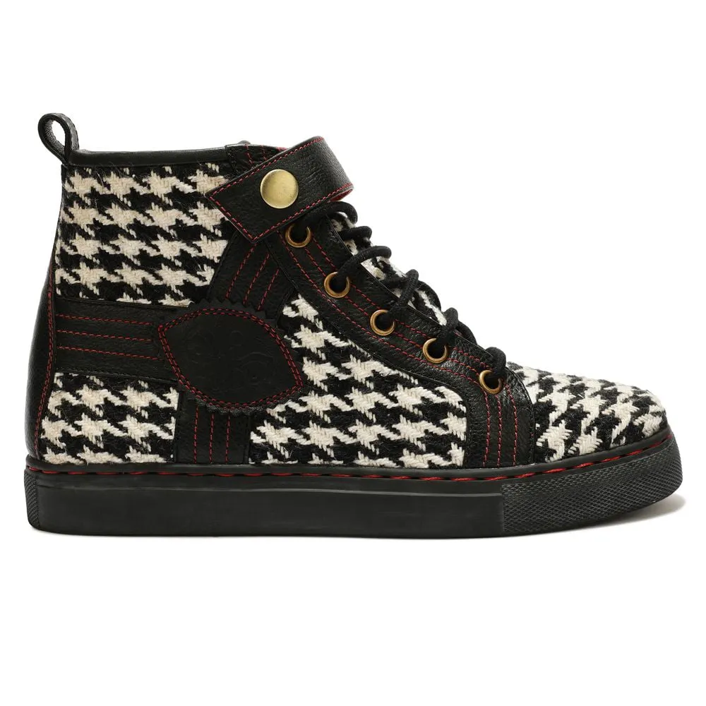 White Classic Houndstooth High_Tops Men (discontinued)