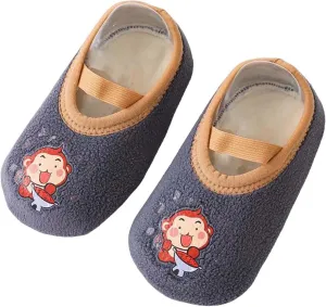 Winter Infant Toddler Shoes Boys Girls Baby Shoes Soft Sole Slip On Shoes Cute Animal Decoration Warm Kids High Tops