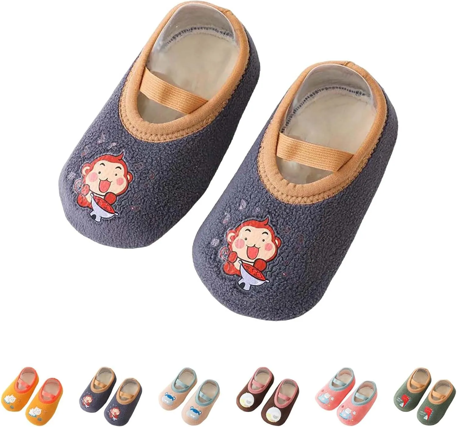 Winter Infant Toddler Shoes Boys Girls Baby Shoes Soft Sole Slip On Shoes Cute Animal Decoration Warm Kids High Tops