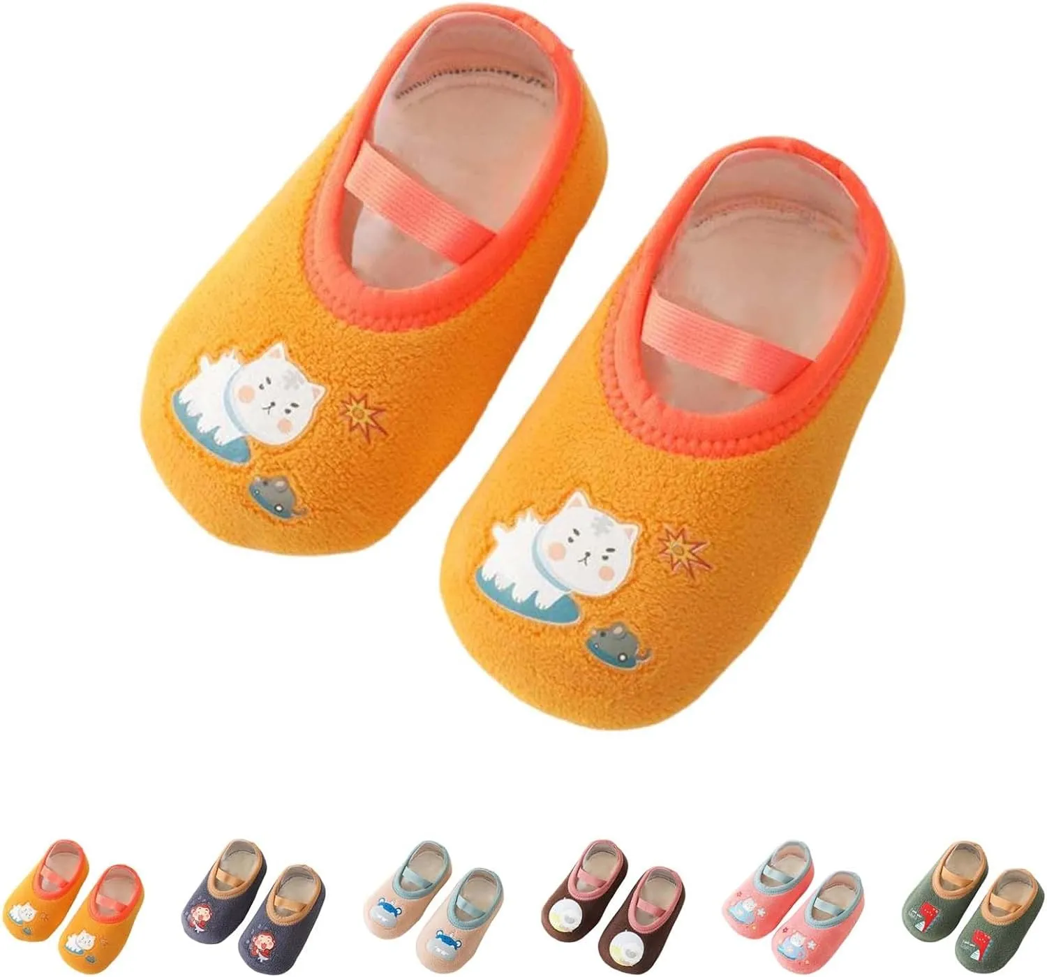 Winter Infant Toddler Shoes Boys Girls Baby Shoes Soft Sole Slip On Shoes Cute Animal Decoration Warm Kids High Tops
