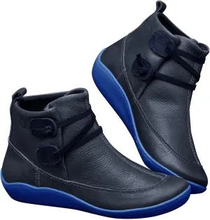 Women's Ankle Boots & Booties Slip On Booties for Women Steel Toe Boots for Women Barefoot Boot Solid Color Comfy Casual Cut Out Chunky Stacked Heel Slip on