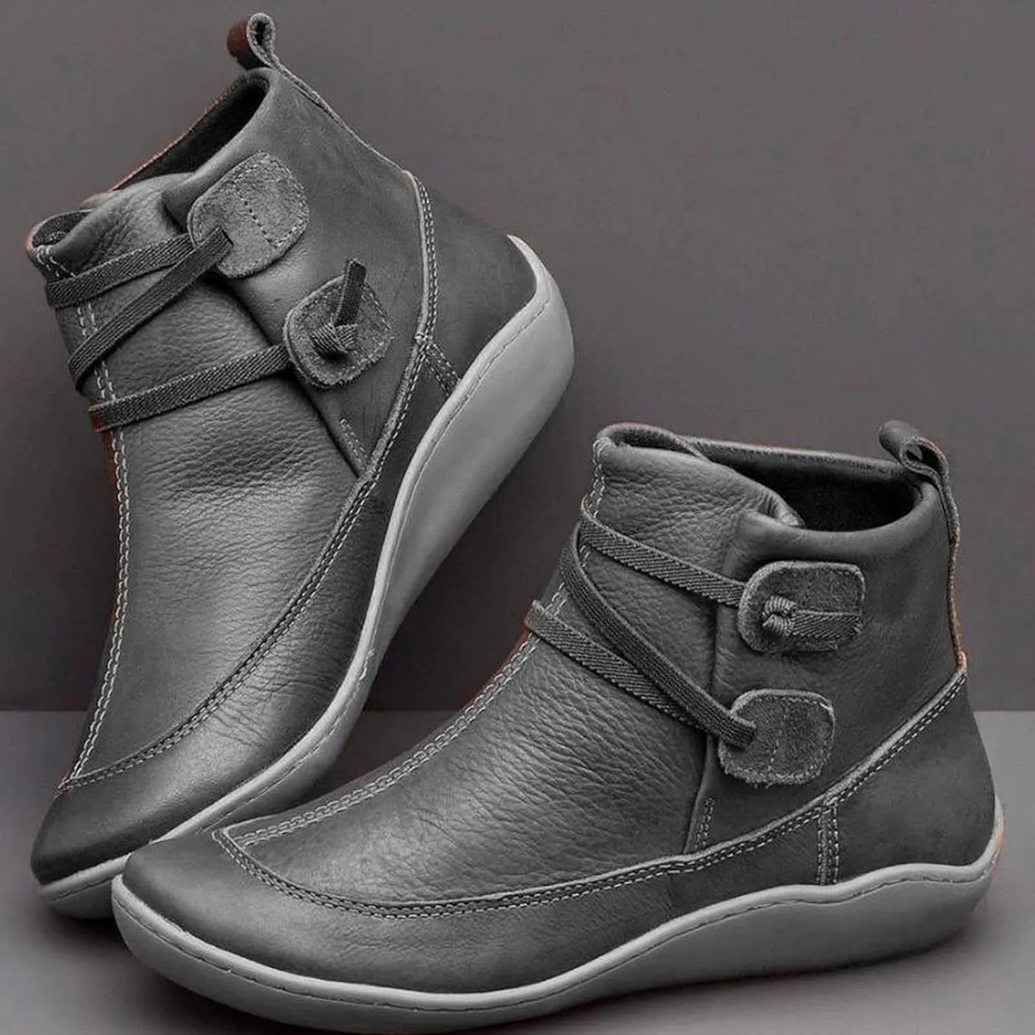 Women's Ankle Boots & Booties Womens Black Booties Low Heel Women's Slip On Boots Work Boot Shoe Laces Men Lightweight Cute Round Toe Closed Toe Wide Fit Available