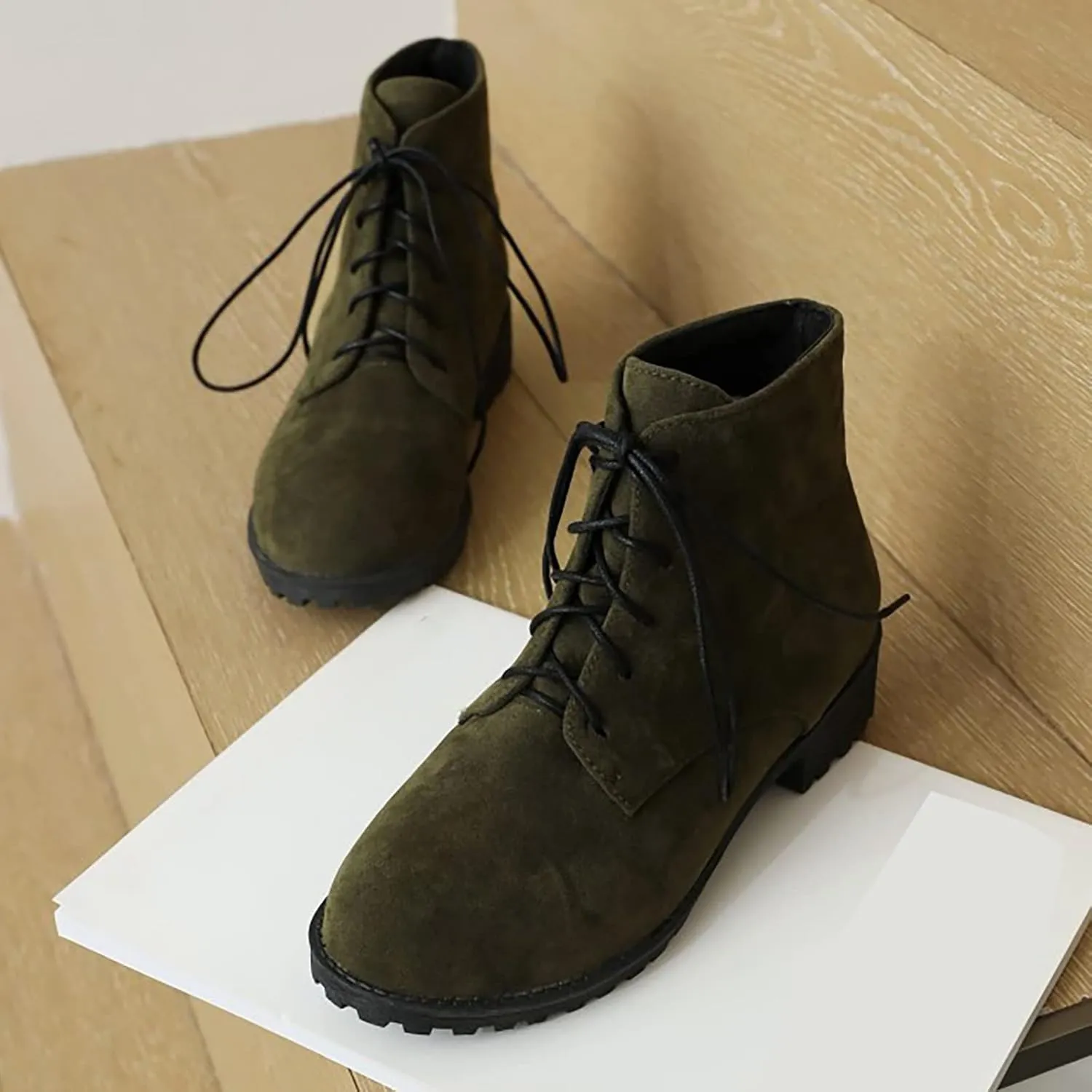 Womens Boots Ankle Leather Booties for Women 2024 Low Heel Ankle Boots for Women Black Ankle Boot Fashion Casual Comfy Soft Chunky Low Heel Classic Pointed Toe