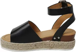 Womens Espadrilles Sandals Flats Open Toe Buckle Ankle Strap Flatform Wedge Sandals Studded Open Toe Sandal 2025
