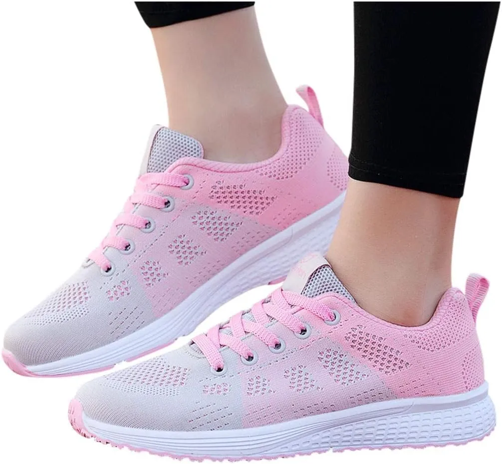 Womens Fashion Walking Running Shoes Breathable Mesh Mens Running Shoes Walking Women's Casual Shoes Brown Sneakers Waterproof Tennis Shoe Trainers Shoe