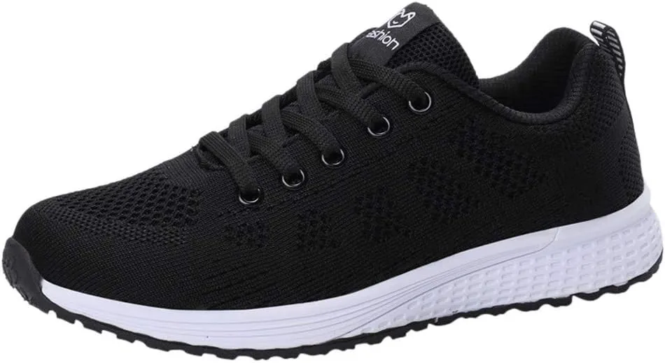 Womens Lace Up Running Shoes Non Slip Walking Shoes Mens Casual Shoes Mesh Ladies Casual Shoes Walking Sneakers Steel Toe Tennis Shoe Trainers Shoe