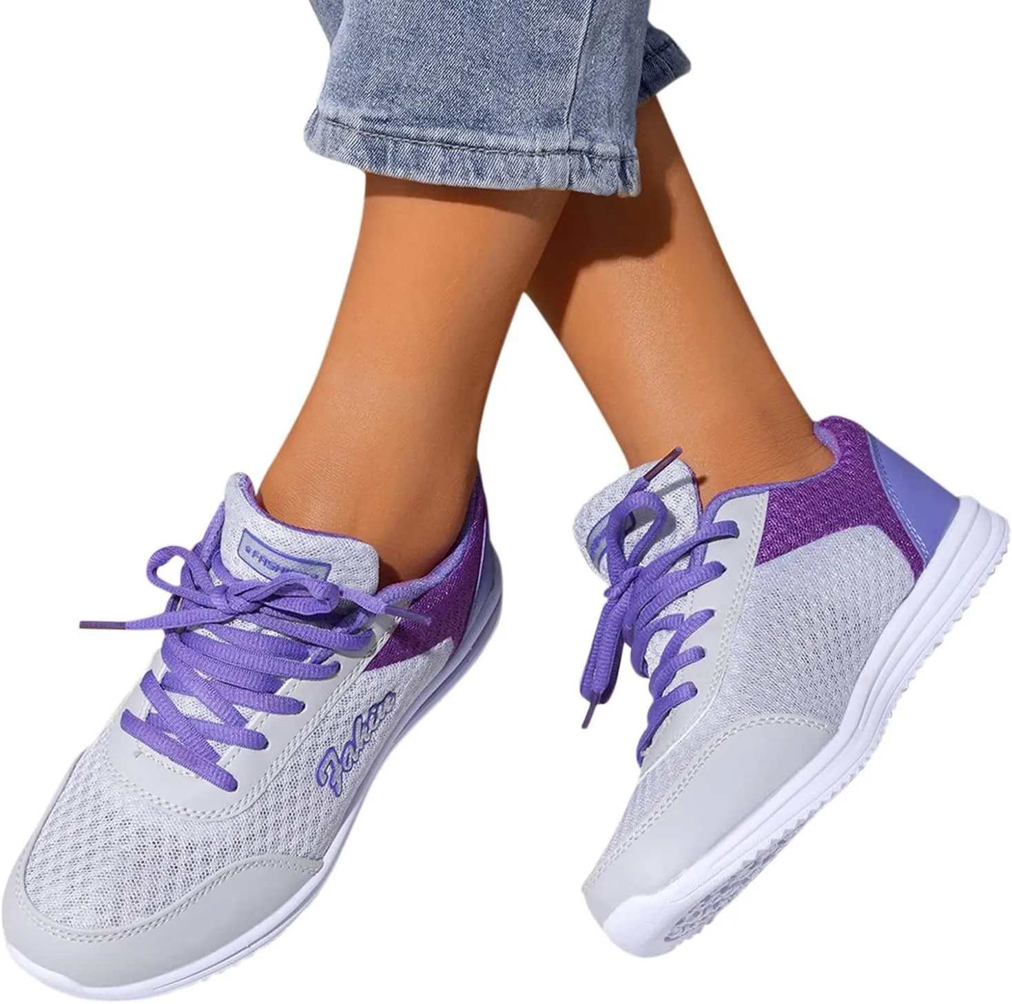 Womens Lace Up Walking Shoes Memory Foam Lightweight Comfort Running Shoes for Men Sport Casual Slip On Shoes High Top Sneakers Brown Tennis Shoe Cross Trainer Shoe