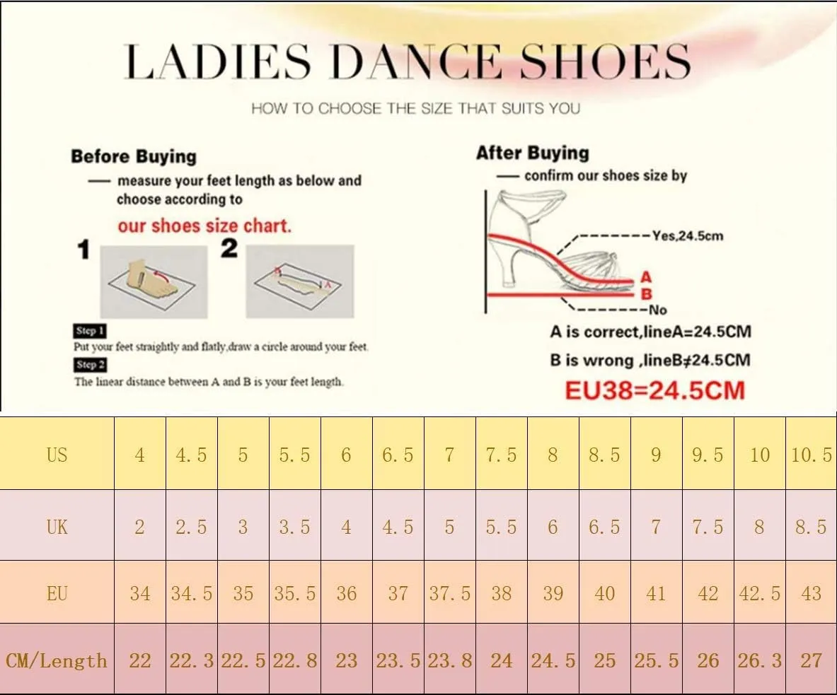Women's Latin Dance Shoes Stain Professional Ballroom Salsa Practice Performance Dance Shoes 10cm Heel
