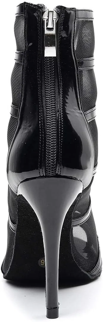 Women's Latin Dance Shoes Stain Professional Ballroom Salsa Practice Performance Dance Shoes 10cm Heel