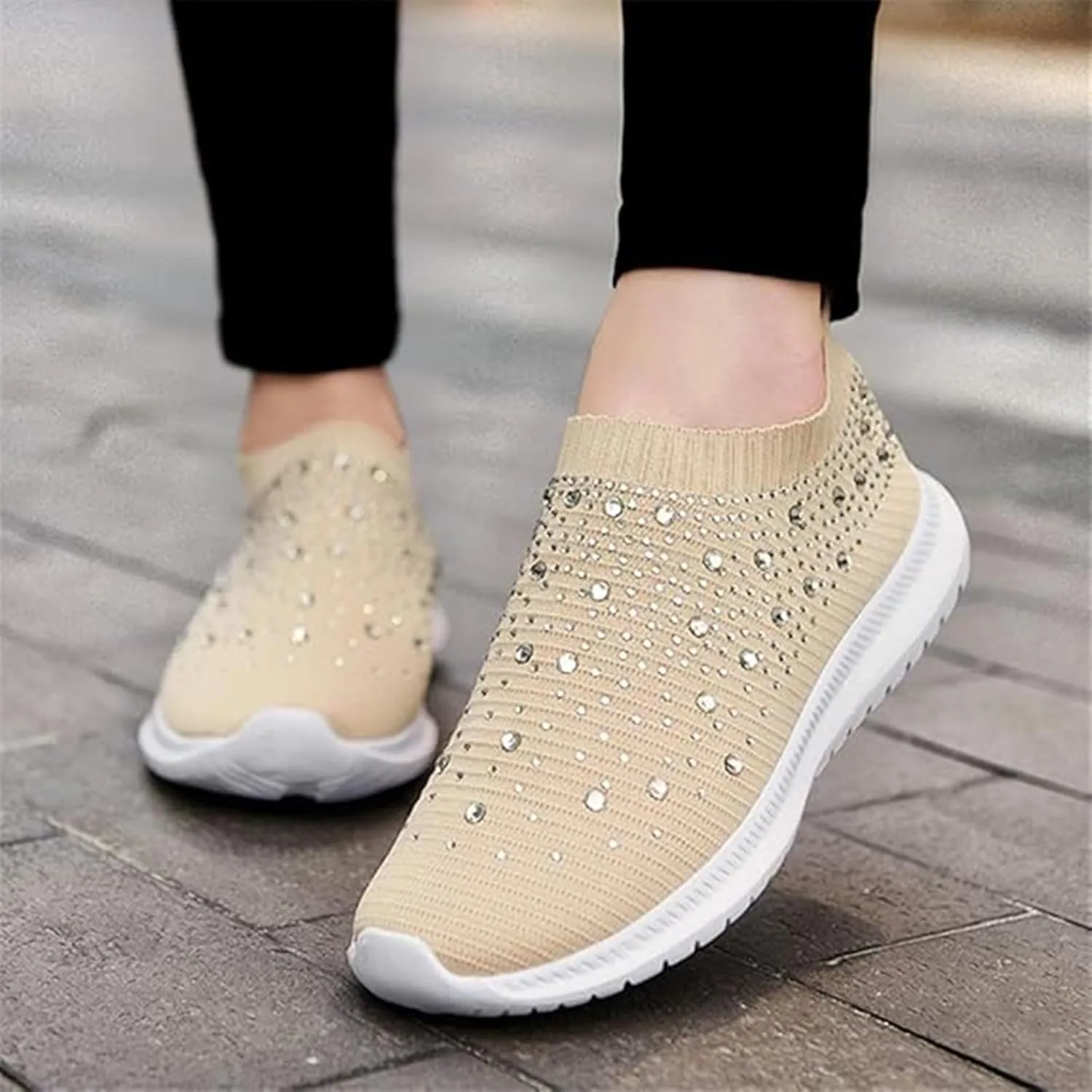 Women's Shoes Sneakers Comfortable Lightweiht Slip On Athletic Shoes Casual Fashion Non Slip Walking Workout Shoes
