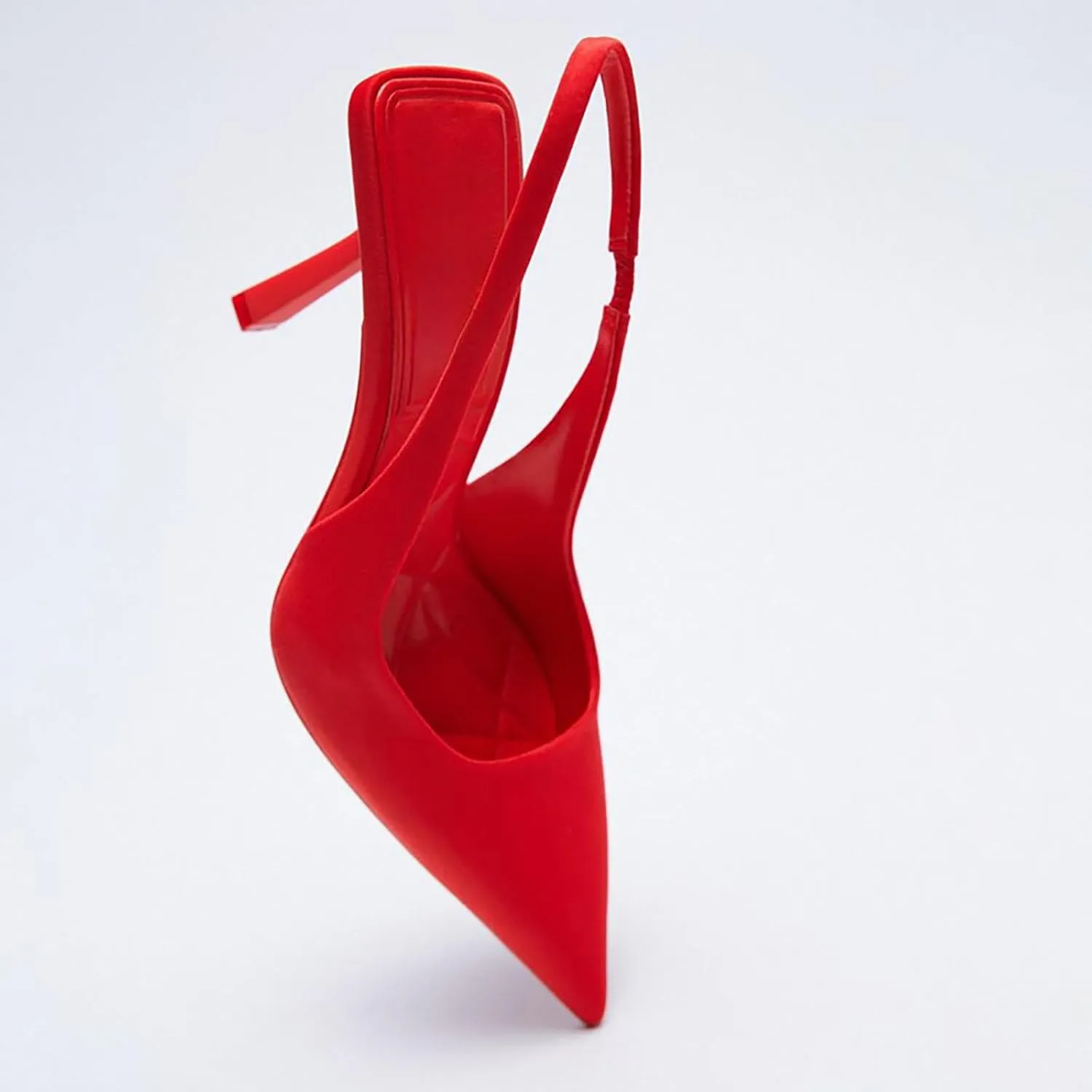 YIBLBOX Women Pointy Toe High Heel Slingback Slip on Mid Heels Sandals Dress Shoes Evening Prom Pumps