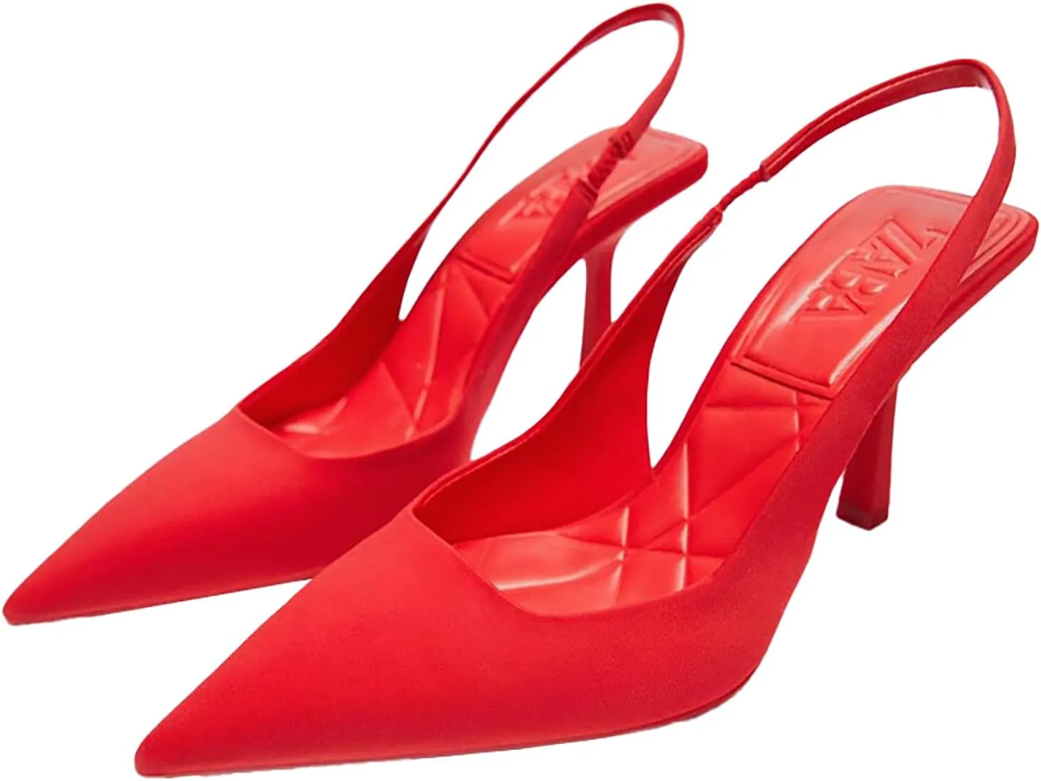 YIBLBOX Women Pointy Toe High Heel Slingback Slip on Mid Heels Sandals Dress Shoes Evening Prom Pumps