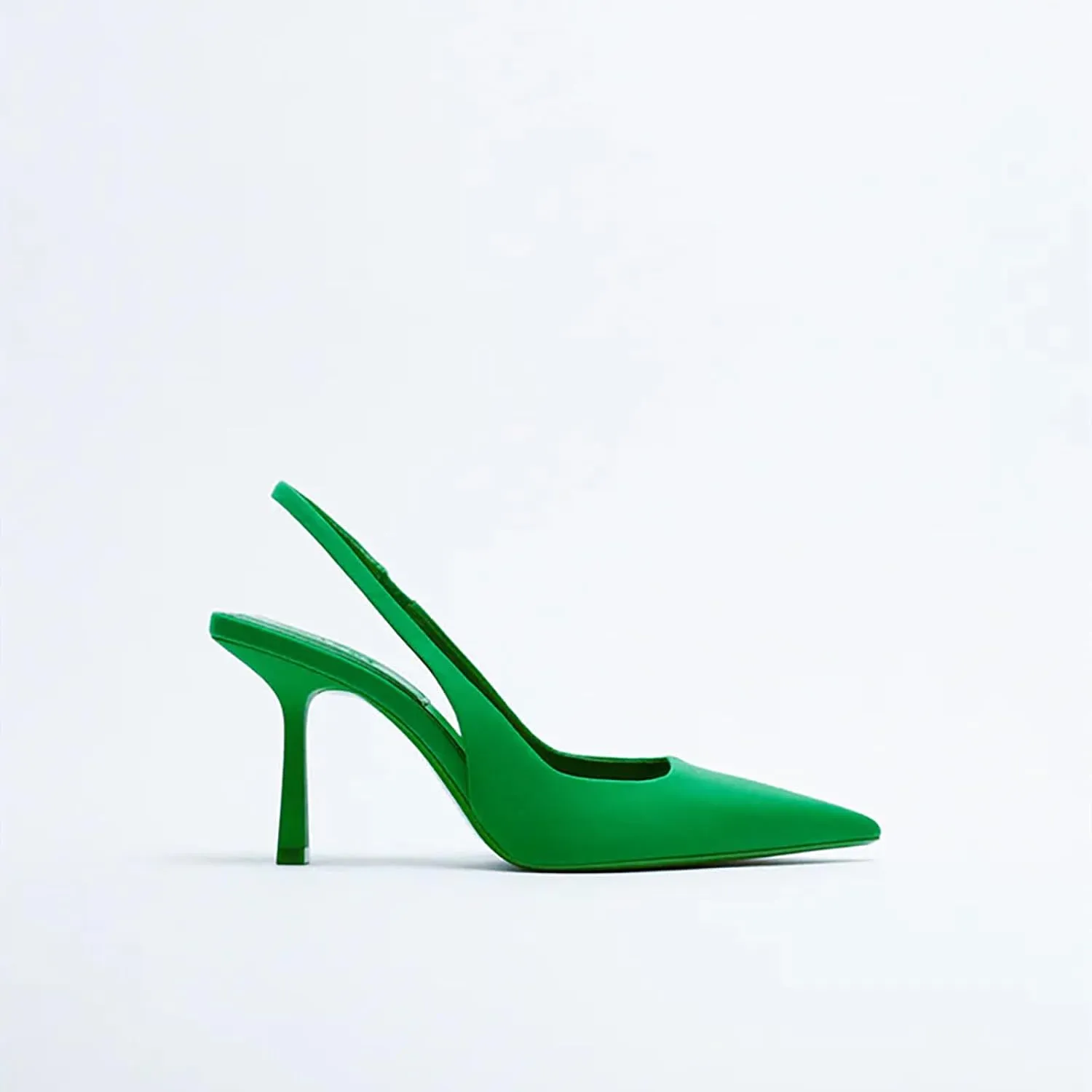 YIBLBOX Women Pointy Toe High Heel Slingback Slip on Mid Heels Sandals Dress Shoes Evening Prom Pumps