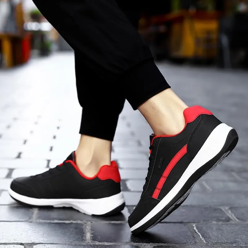 ZDLJYL Men's Orthopedic Lace-Up Sneakers Men's Fashion Sneakers Simple Casual Shoes for Men Anti-Slip Low Top Walking Shoes Tennis Comfortable