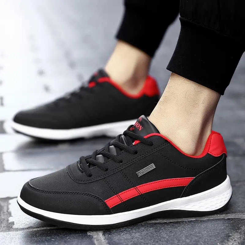 ZDLJYL Men's Orthopedic Lace-Up Sneakers Men's Fashion Sneakers Simple Casual Shoes for Men Anti-Slip Low Top Walking Shoes Tennis Comfortable
