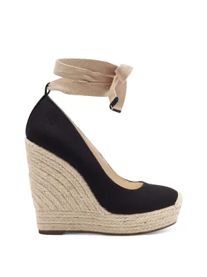 Zexie Platform Wedge in Black