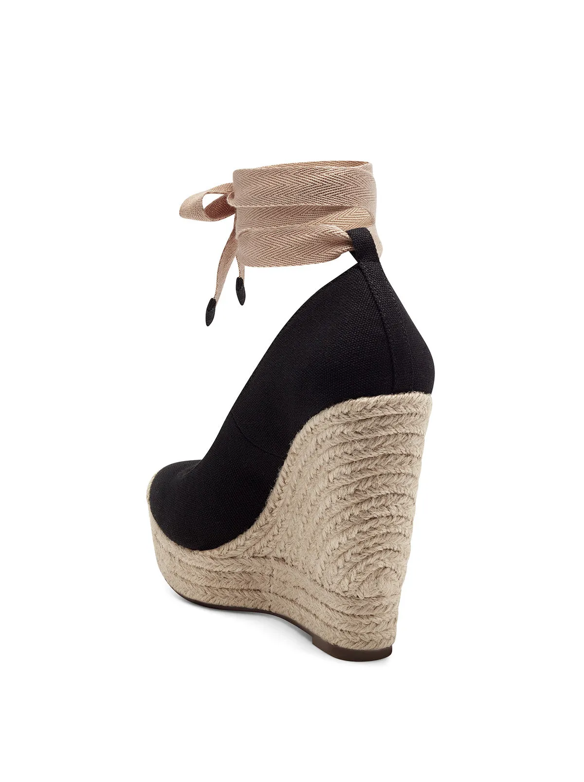 Zexie Platform Wedge in Black