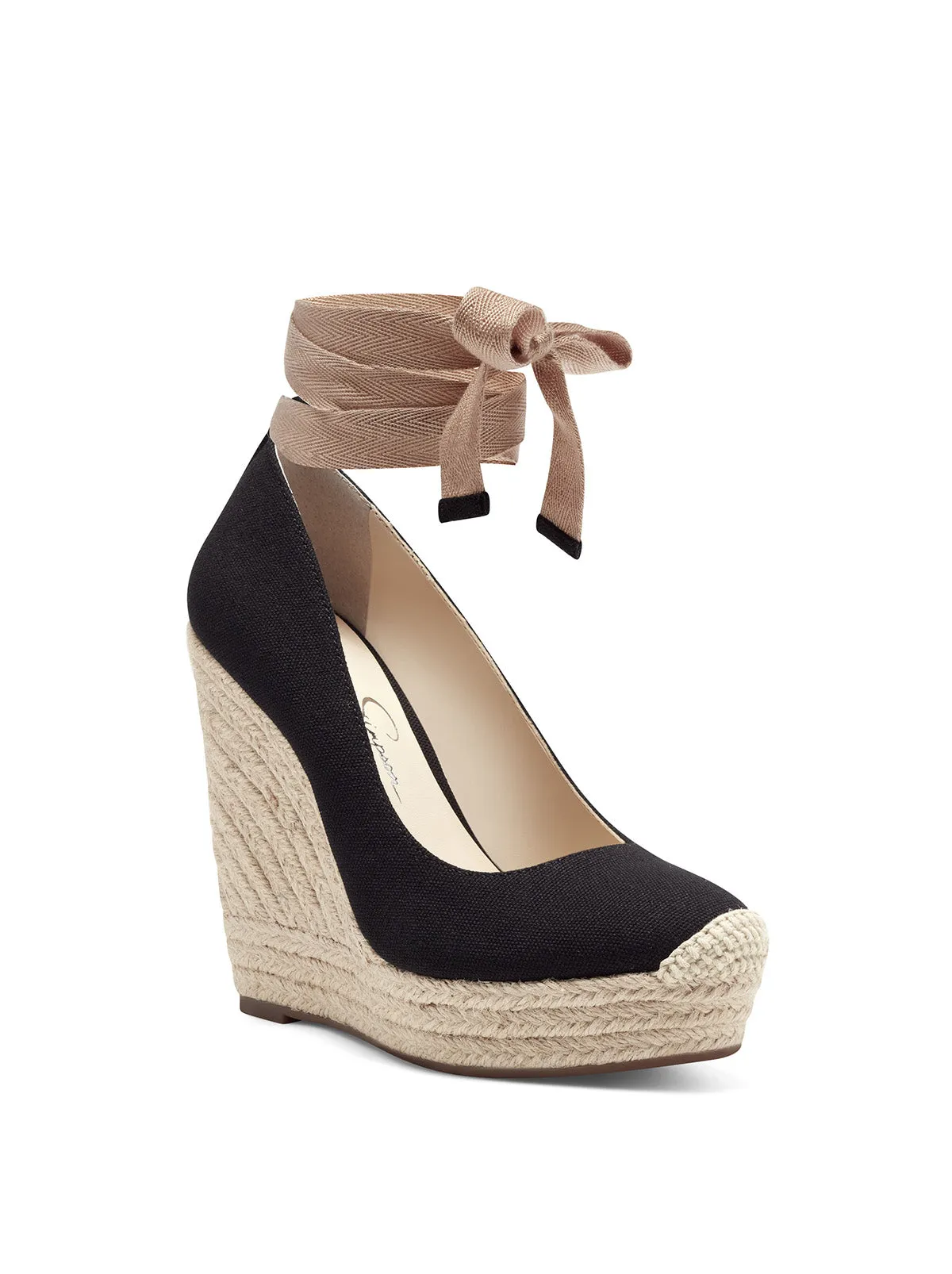 Zexie Platform Wedge in Black