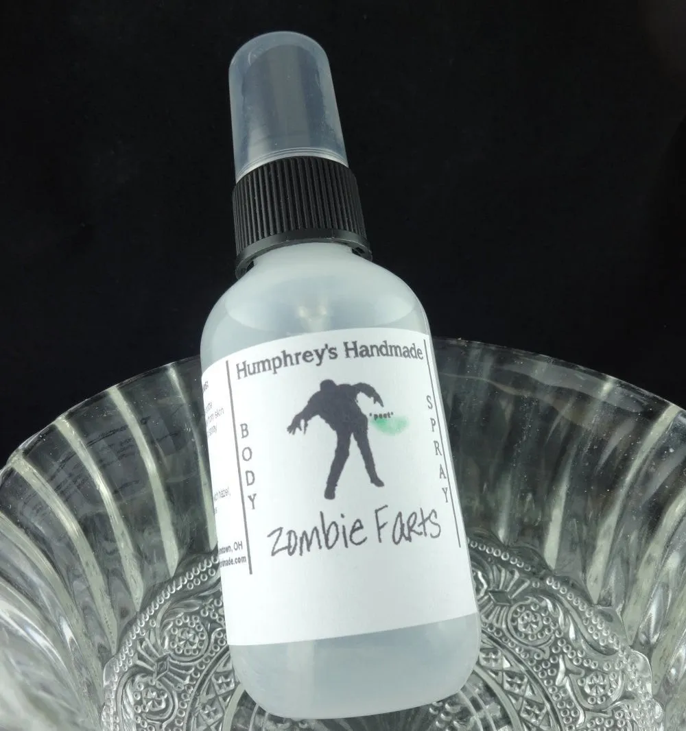ZOMBIE FARTS Body Spray | 2 oz 4 oz | Warm Vanilla Sugar Scent | Horror