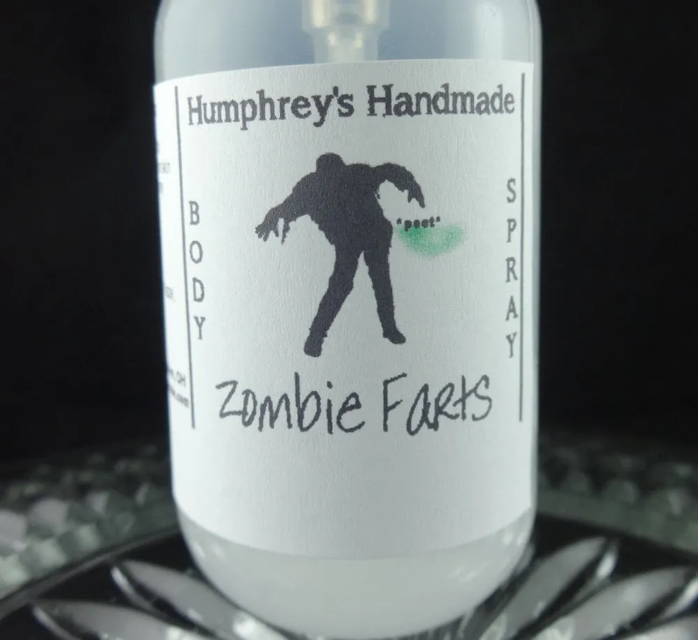 ZOMBIE FARTS Body Spray | 2 oz 4 oz | Warm Vanilla Sugar Scent | Horror