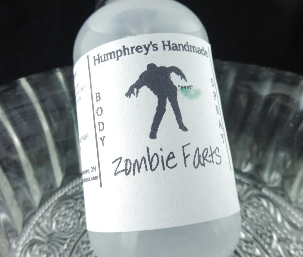 ZOMBIE FARTS Body Spray | 2 oz 4 oz | Warm Vanilla Sugar Scent | Horror